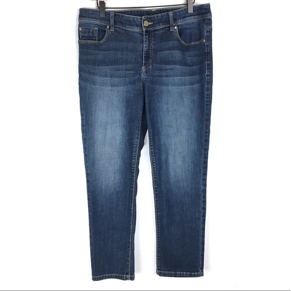 CHICO’S Jeans Ankle Crop Ultimate Fit Platinum Denim Stretch Mid Rise Size 8 - Picture 14 of 14